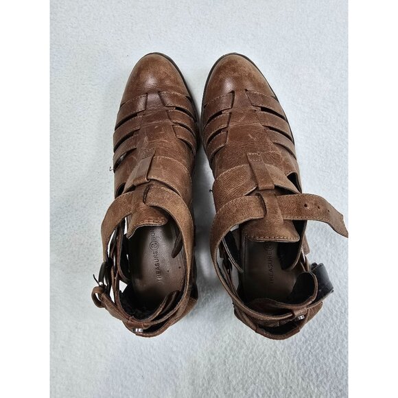 Treasure & Bond Womens Size 6.5 Faux Leather Strappy Ankle Boots Stacked Heel - Picture 6 of 7